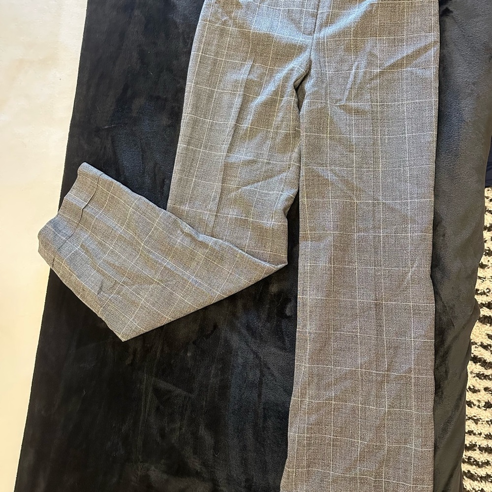 Ann Taylor Charcoal Checkered Pants